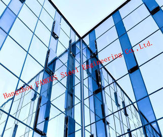 Chine Projet en aluminium en verre gâché par cadre caché moderne du mur rideau ENV de double couche fournisseur