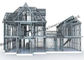 Conception à charpente d'acier de bâtiment des structures métalliques et de la construction par l'entreprise célèbre d'architecture fournisseur