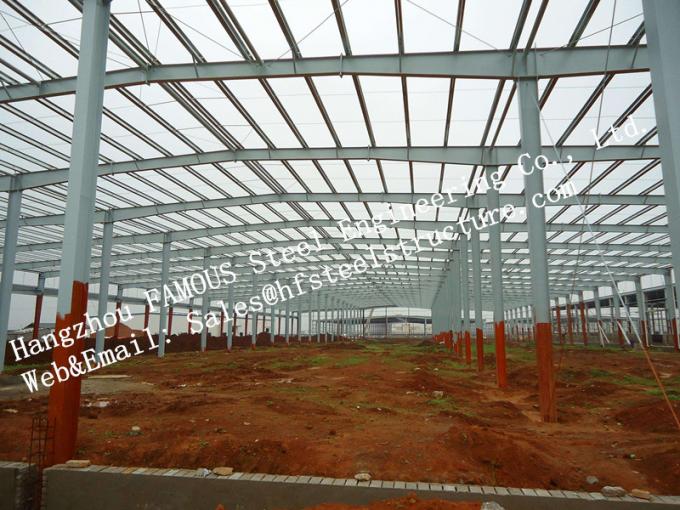 Bâtiment préfabriqué de hangar de Q345B ou de Q235B de conception d'entrepôt industriel de structure métallique 0