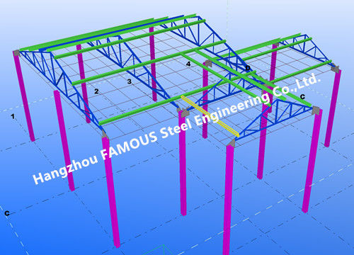 Norme lourde d'UE USA d'entrepôt de hangar de structure métallique de fabrications de structure métallique 0
